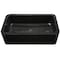 Novatto Single Bowl Kitchen Sink in Absolute Black Granite with Polished Apron NKS-SBPAN - alternate 1